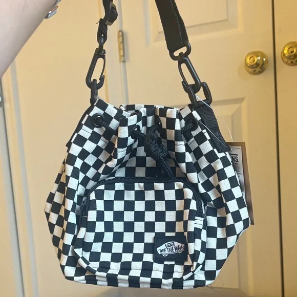 Vans Black & White Checkered Bucket Bag - Picture 3 of 3